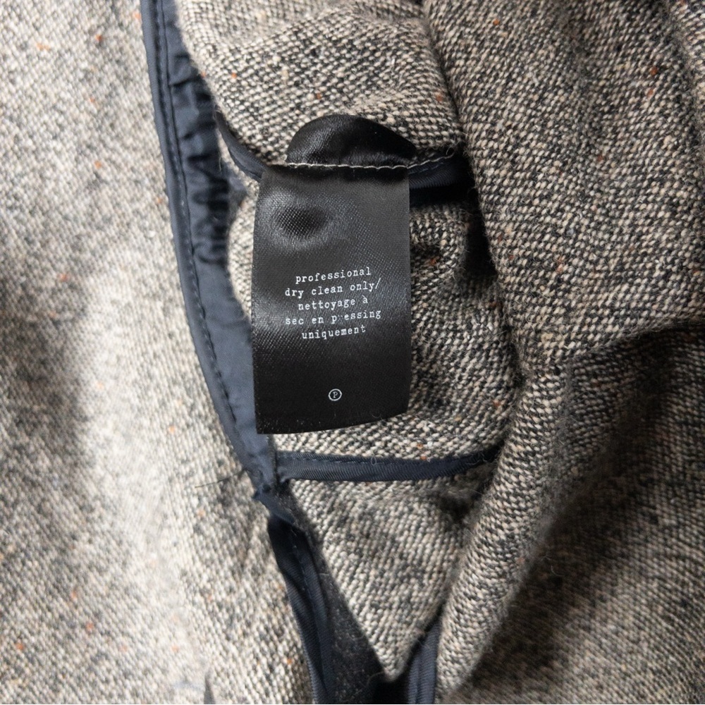 Rag & Bone Wool Blend Grey Brown Tweed Military Blazer Jacket Size 10 - Picture 6 of 6